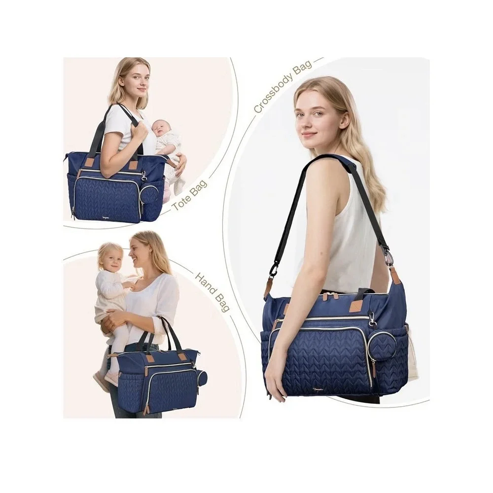 Diaper Bag Tote, Large Baby Diaper Bags Waterproof, Hospital Bag Day bag [D]